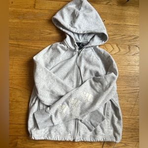 Adidas Cropped Zip Up Hoodie
